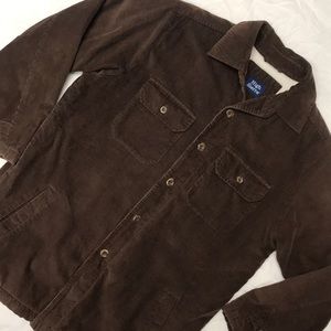 High Sierra Brown Corduroy Shearling Button Jacket
